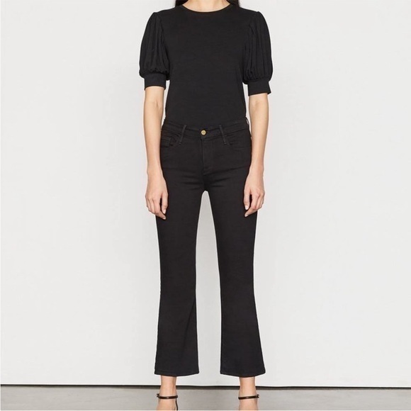 Frame Denim Denim - Frame black le crop mini boot jeans